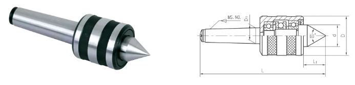 モールステーパーロータリーライブセンターミディアムデューティー図面-MWMECHPARTS