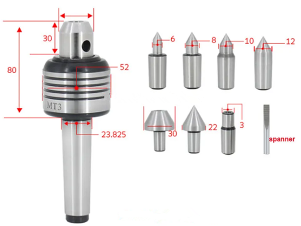 交換可能なポイントを備えたMT3 CNCライブセンター-MWMECHPARTS